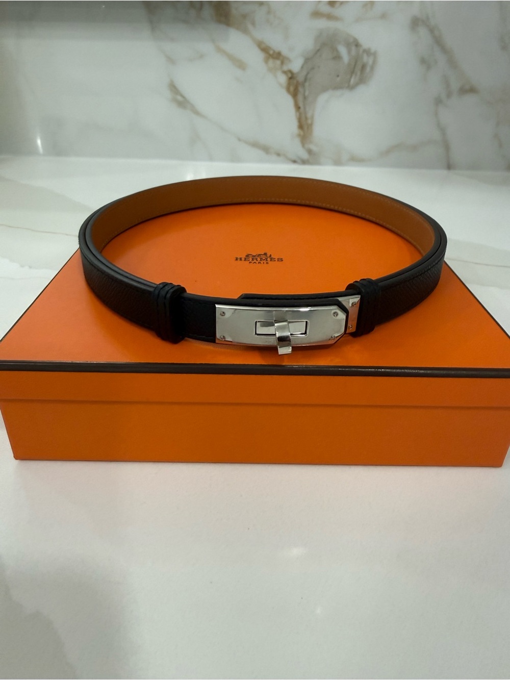 Authentic Brand New Hermes Kelly belt 18. PHW